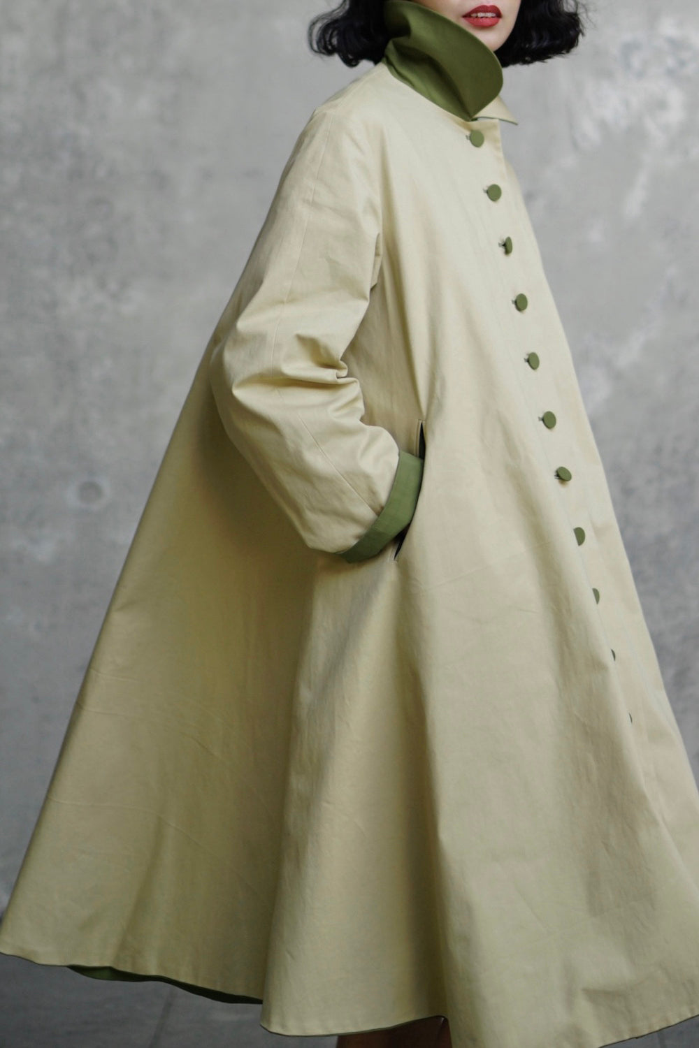 1950s｜Reversible Two-tone Swing Coat （Green）