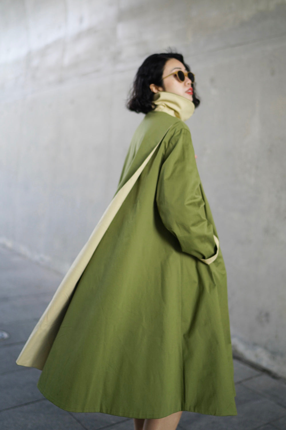 1950s｜Reversible Two-tone Swing Coat （Green）