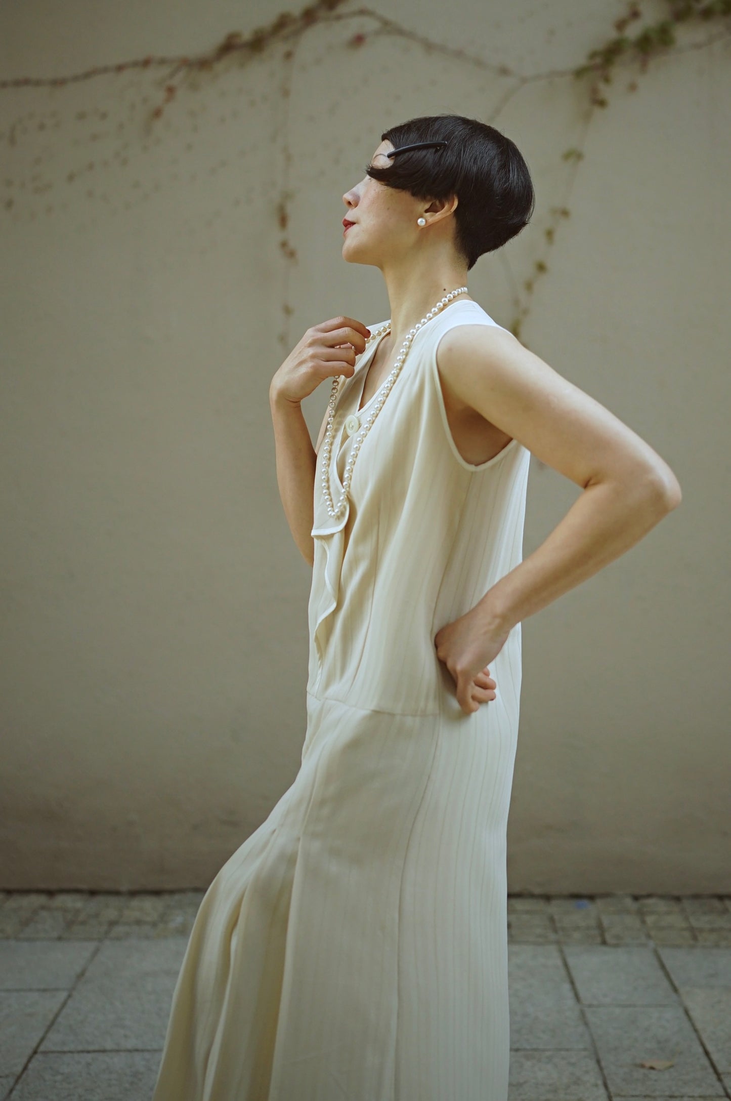 1920s｜Sleeveless sash dress