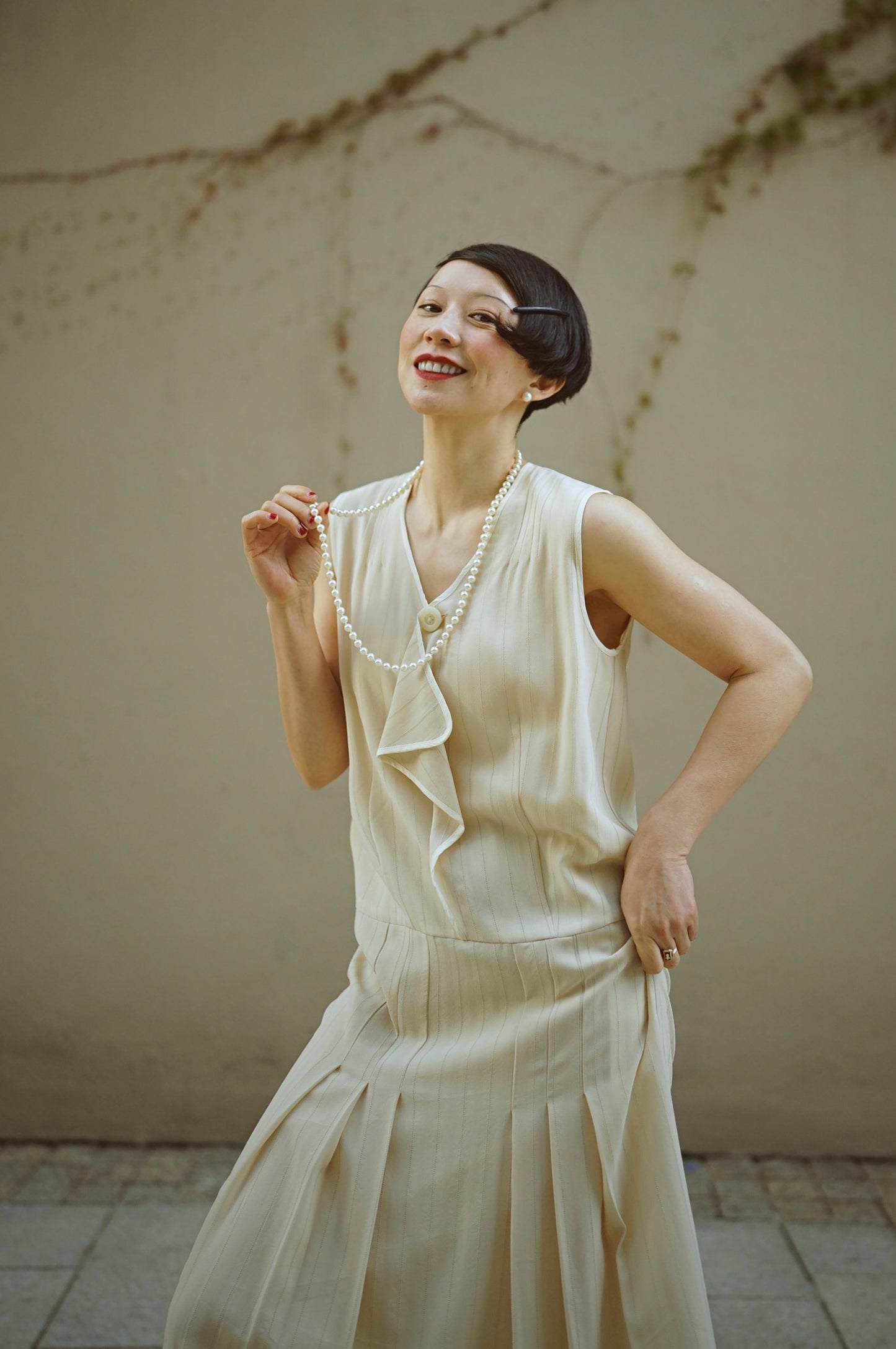 1920s｜Sleeveless sash dress