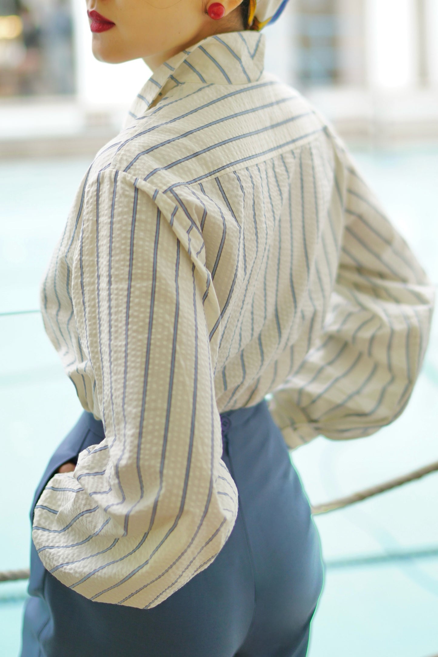 1950s｜Striped Oversize Shirt