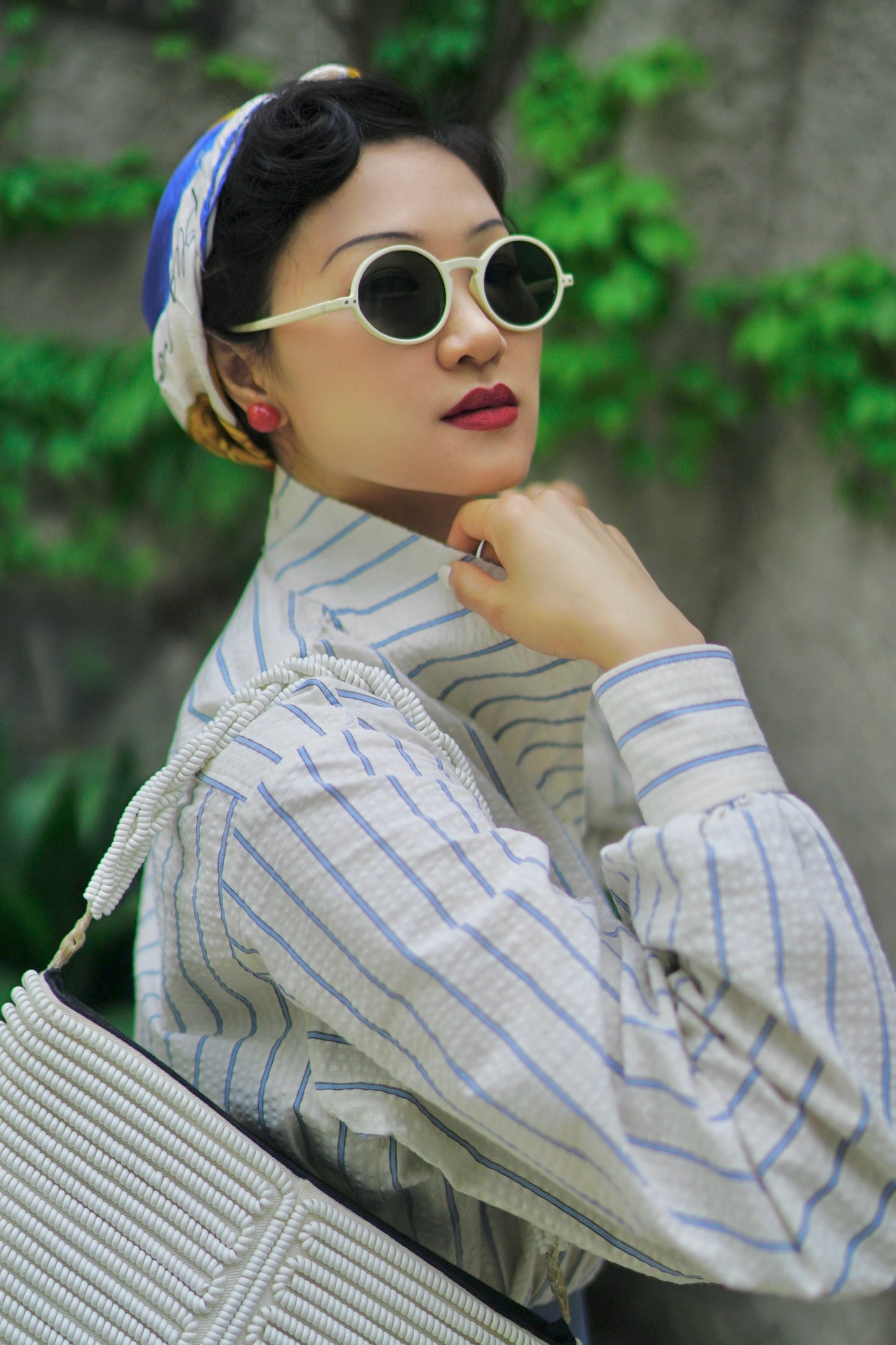 1950s｜Striped Oversize Shirt