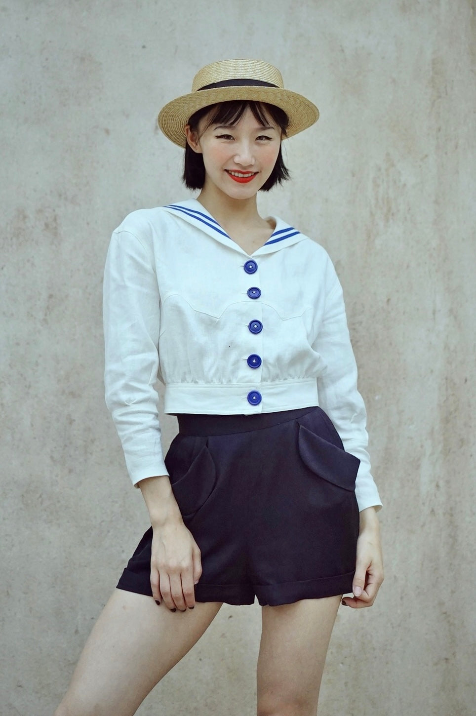 1950s｜Cuffed high-waisted shorts