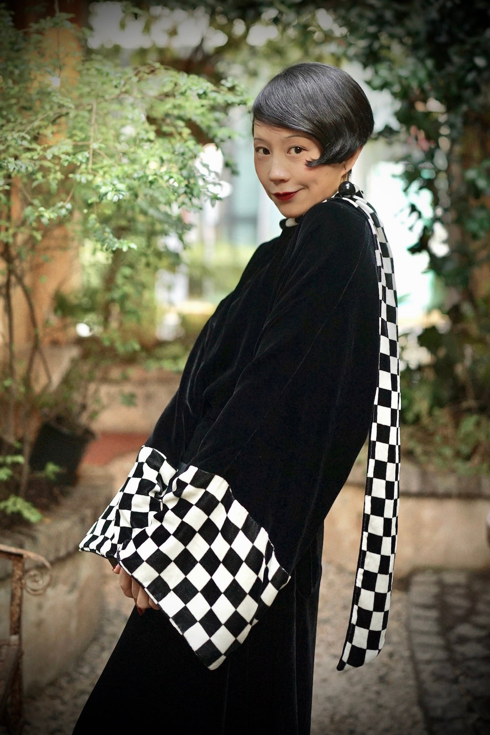 1920s｜Checkered ribbon Opera Coat