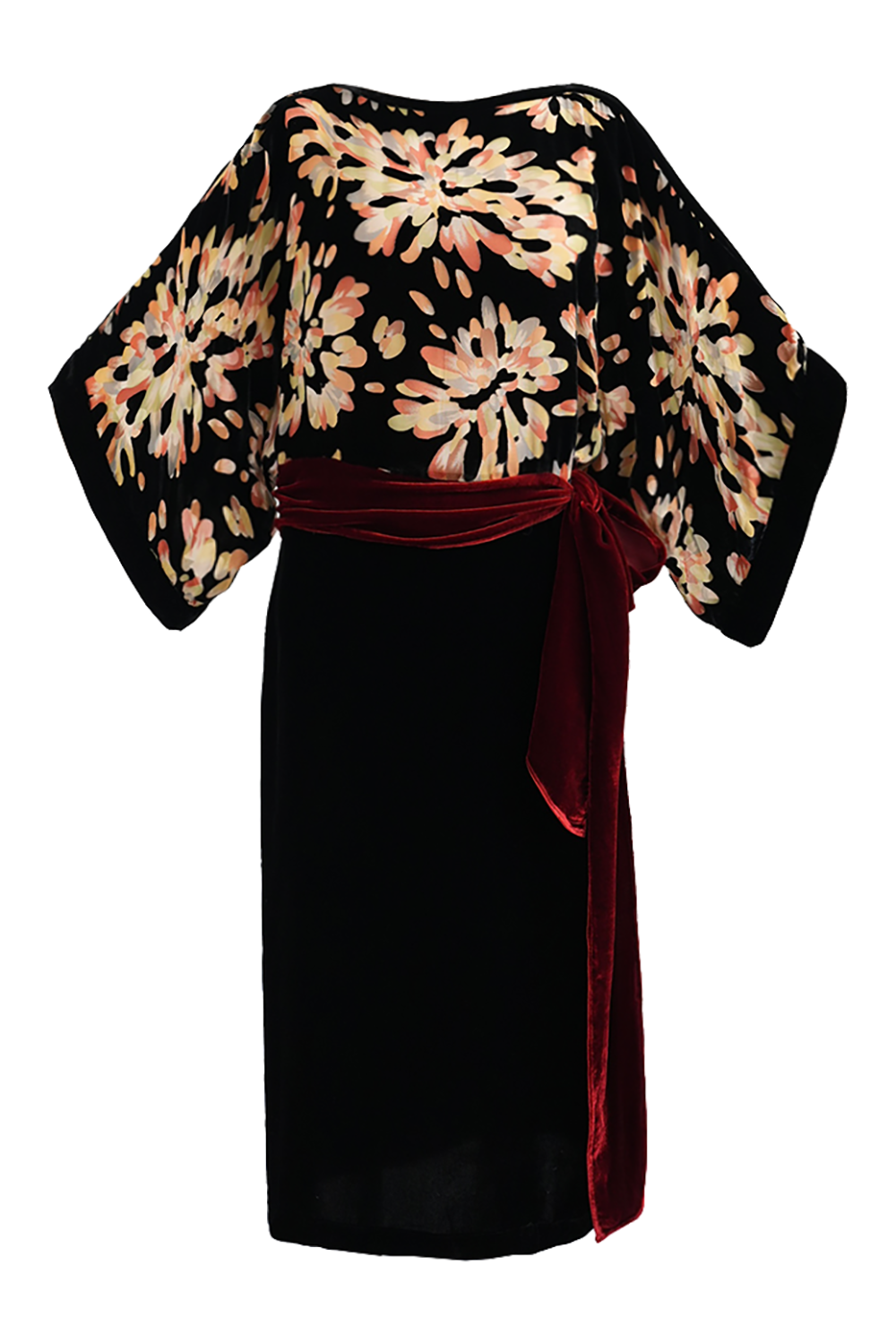 1920s｜Fireworks Brocade Velvet Dress