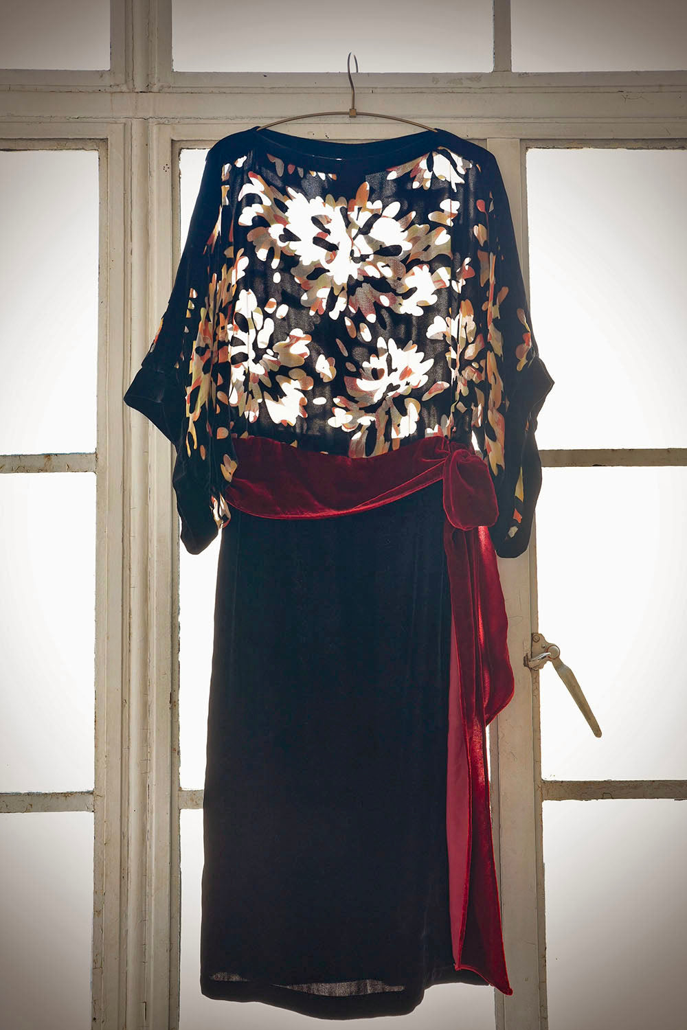 1920s｜Fireworks Brocade Velvet Dress