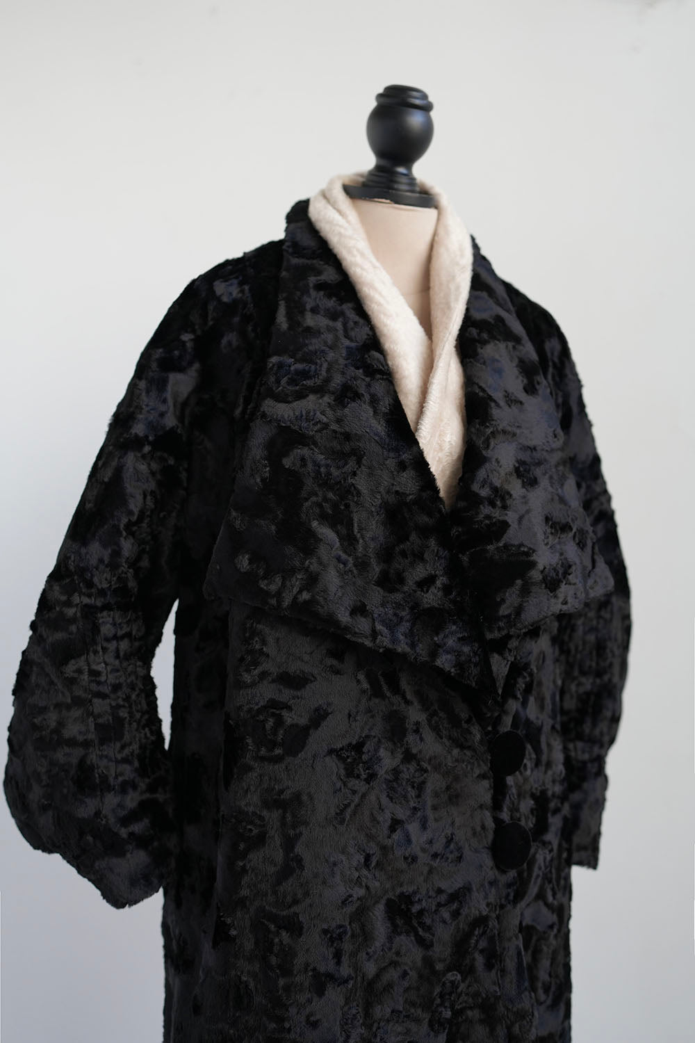 1920s｜Faux Mink Fur Modern Coat (with Scarf)