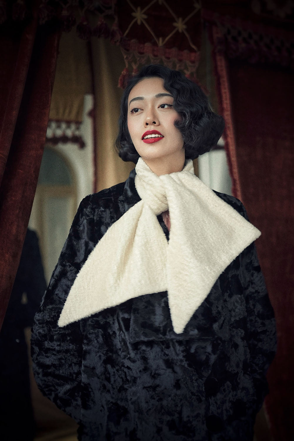 1920s｜Faux Mink Fur Modern Coat (with Scarf)