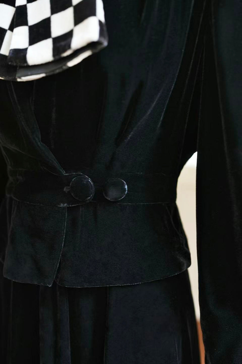 1930s｜Checkered Velvet Jacket