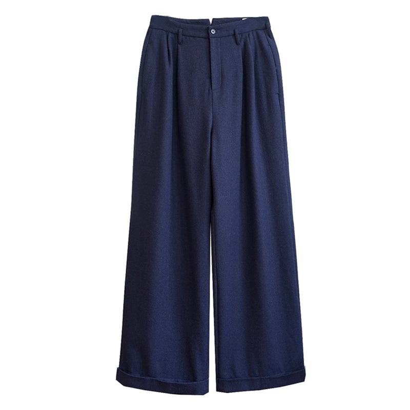 1940s｜Flannel High-waist Trousers.