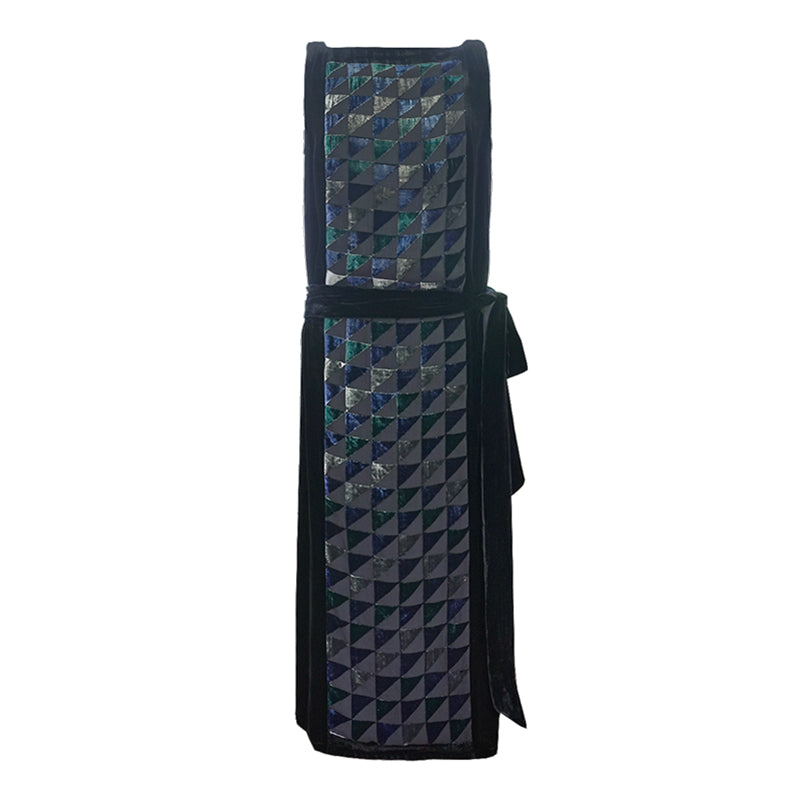 1920s｜Gold Triangle Brocade Velvet Dress