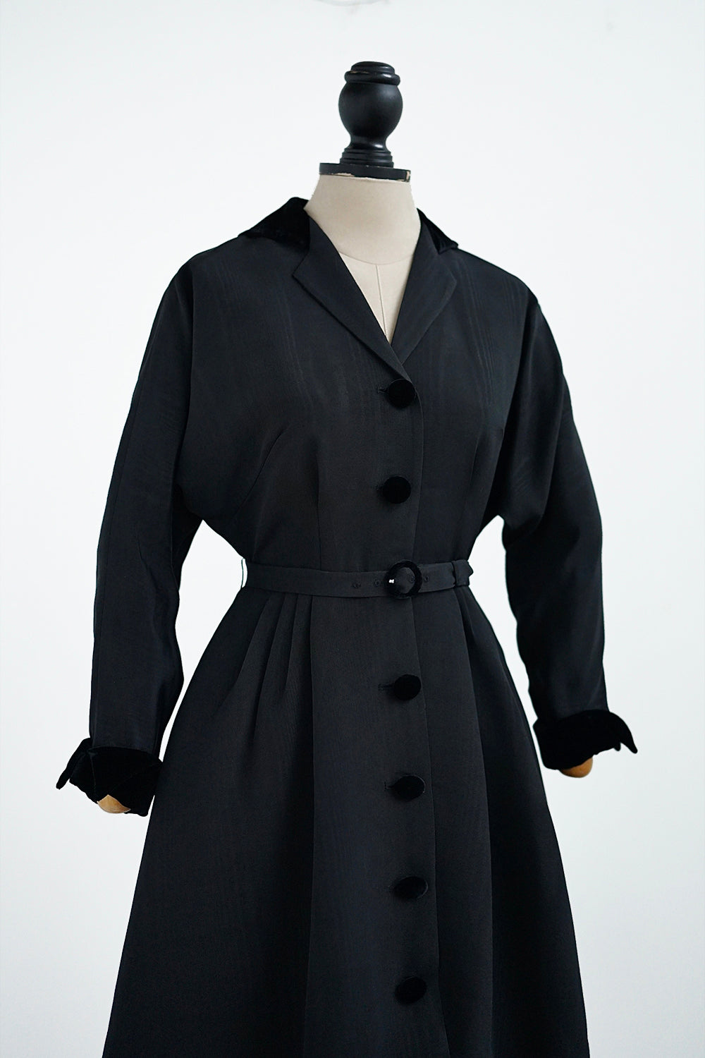 1950s｜Classic Trench Coat Dress｜ Black&White – Bee's Knees