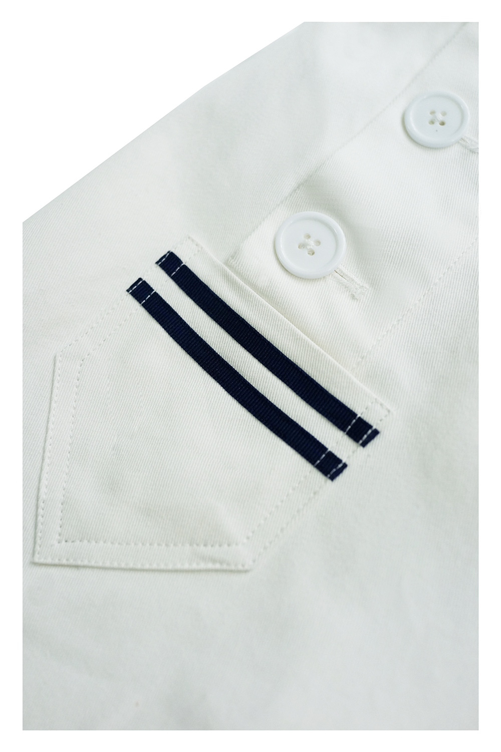 1940s | White Double-Breasted Sailor Pants