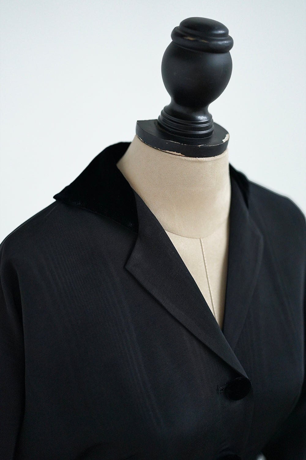 1950s｜Classic Trench Coat Dress｜ Black&White