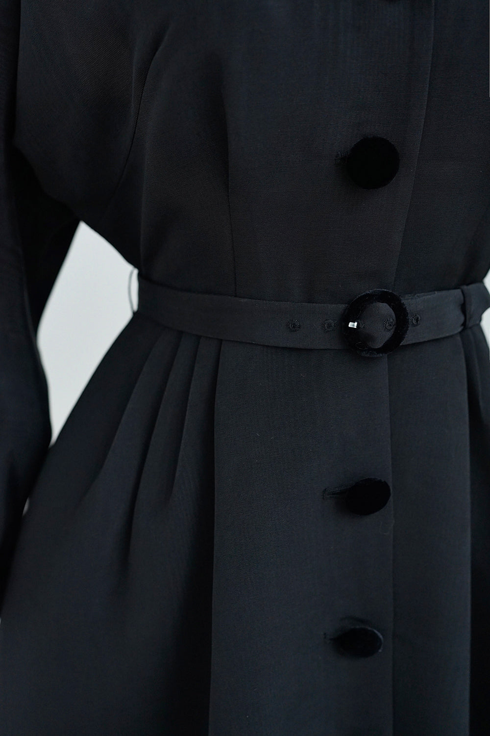 1950s｜Classic Trench Coat Dress｜ Black&White