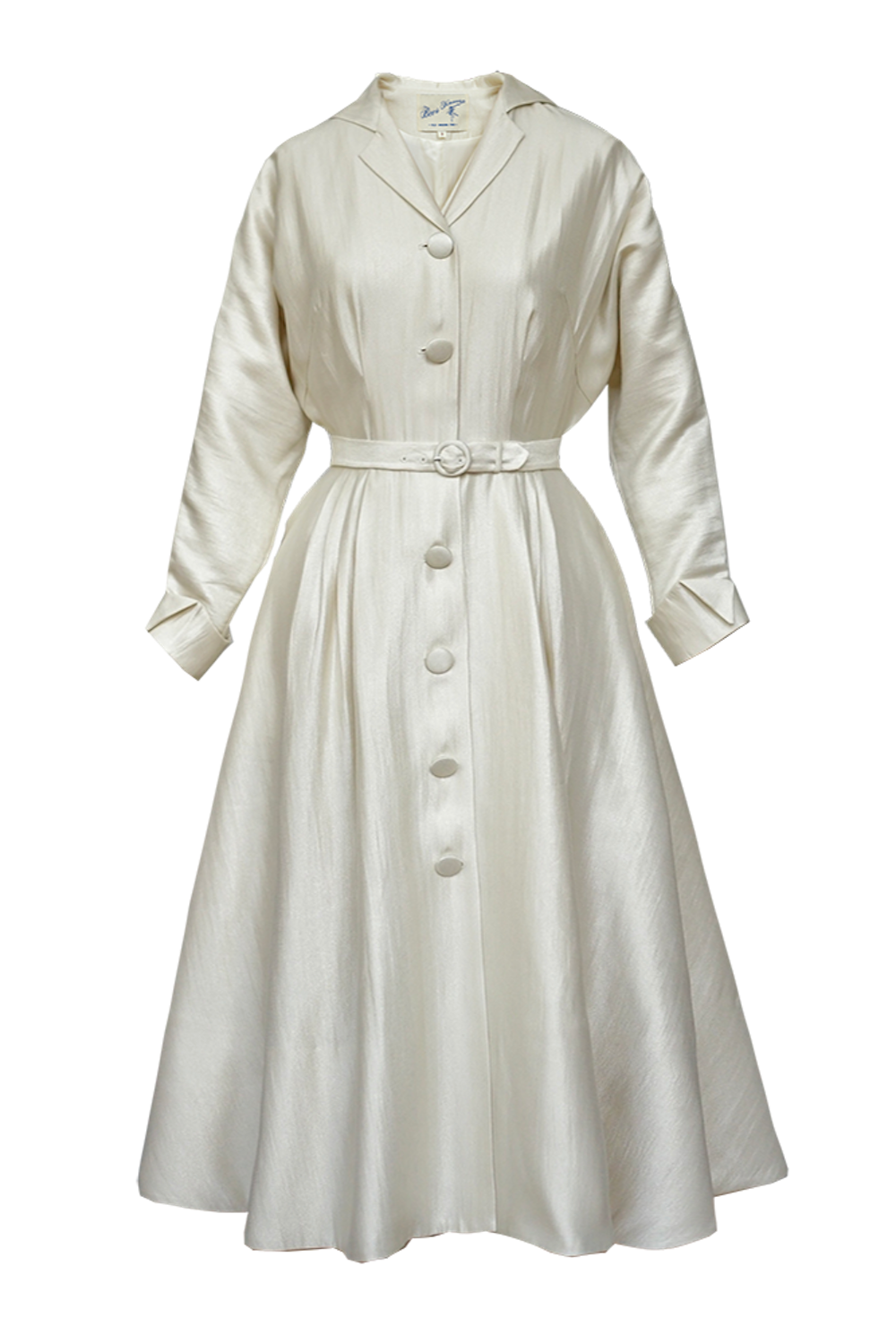 1950s｜Classic Trench Coat Dress｜ Black&White