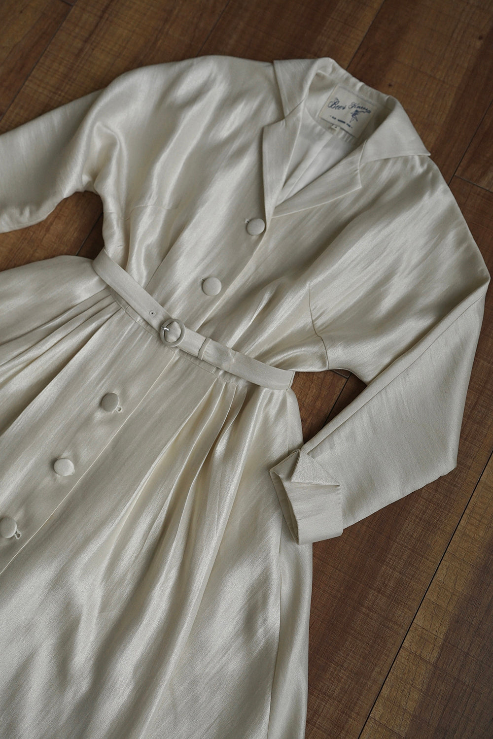 1950s｜Classic Trench Coat Dress｜ Black&White