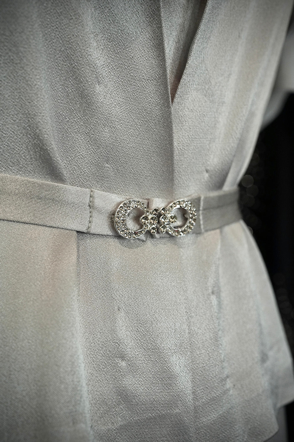 1930s｜Moon Goddess Silver Gown Set