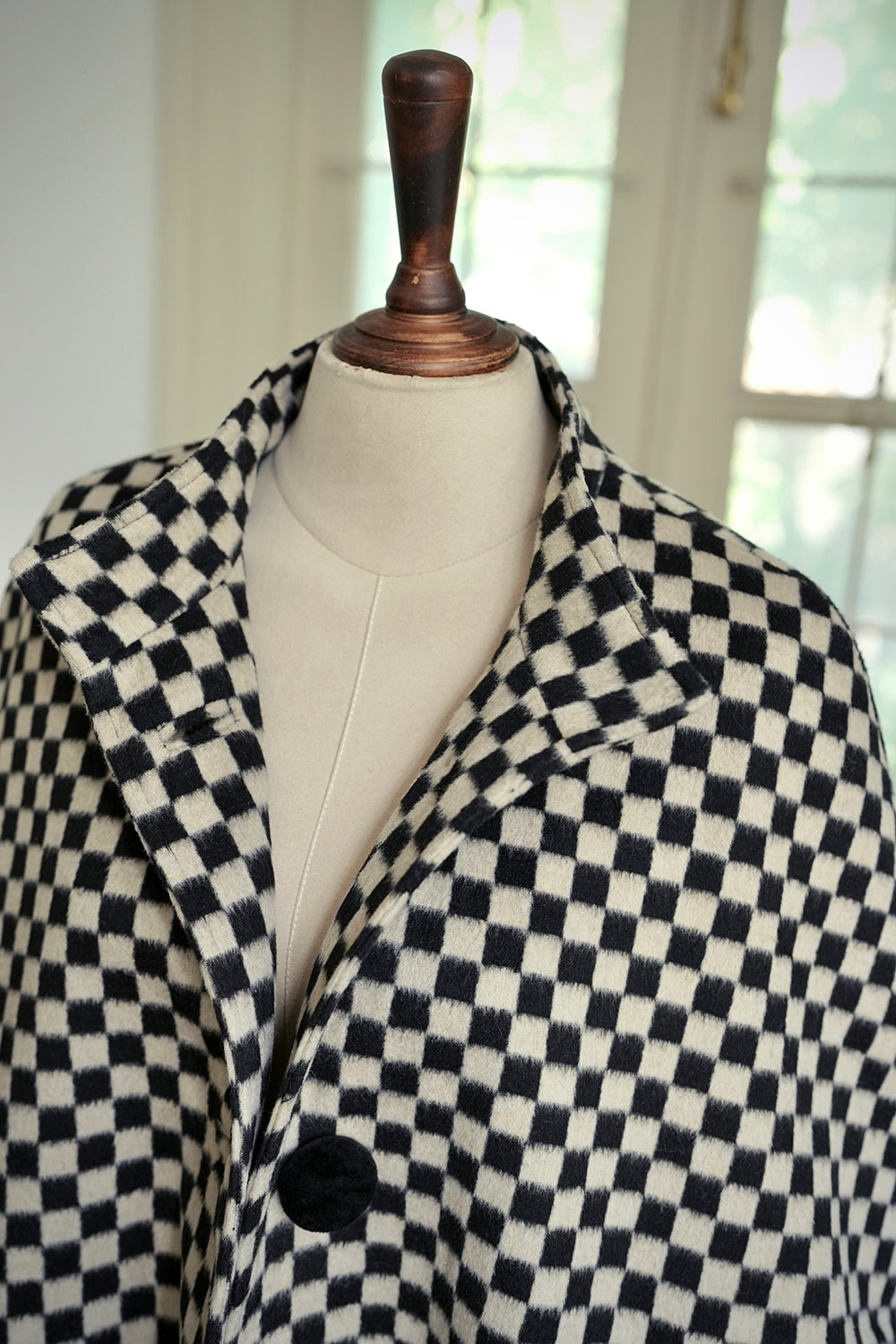 1960s｜Checkered Wool Cape