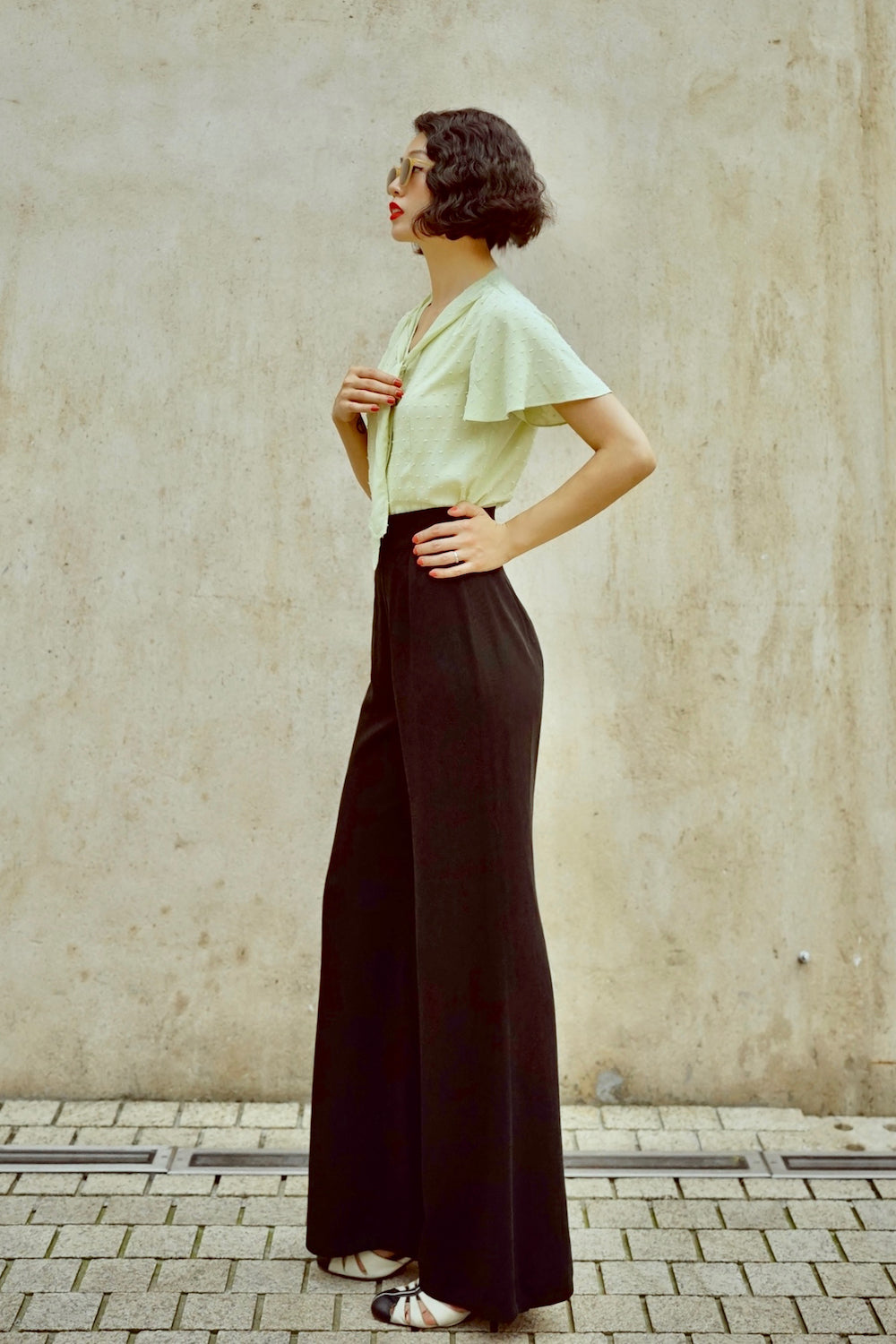 1930s｜Versatile High-Waisted Wide-Leg Pants