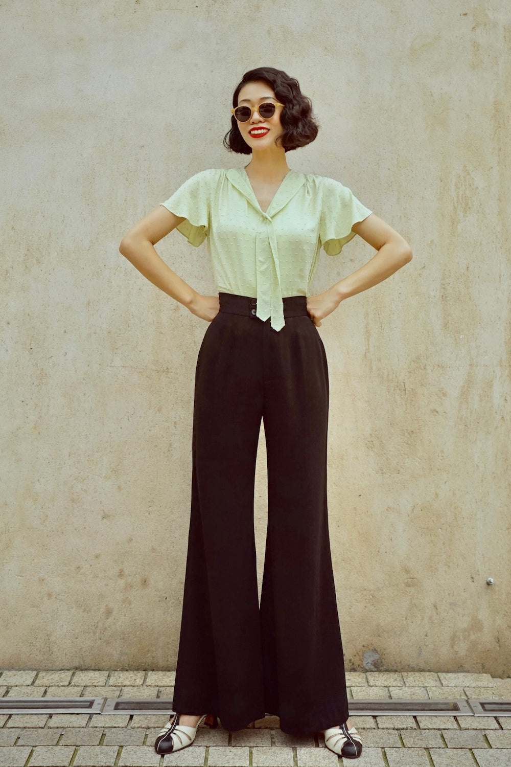 1930s｜Versatile High-Waisted Wide-Leg Pants