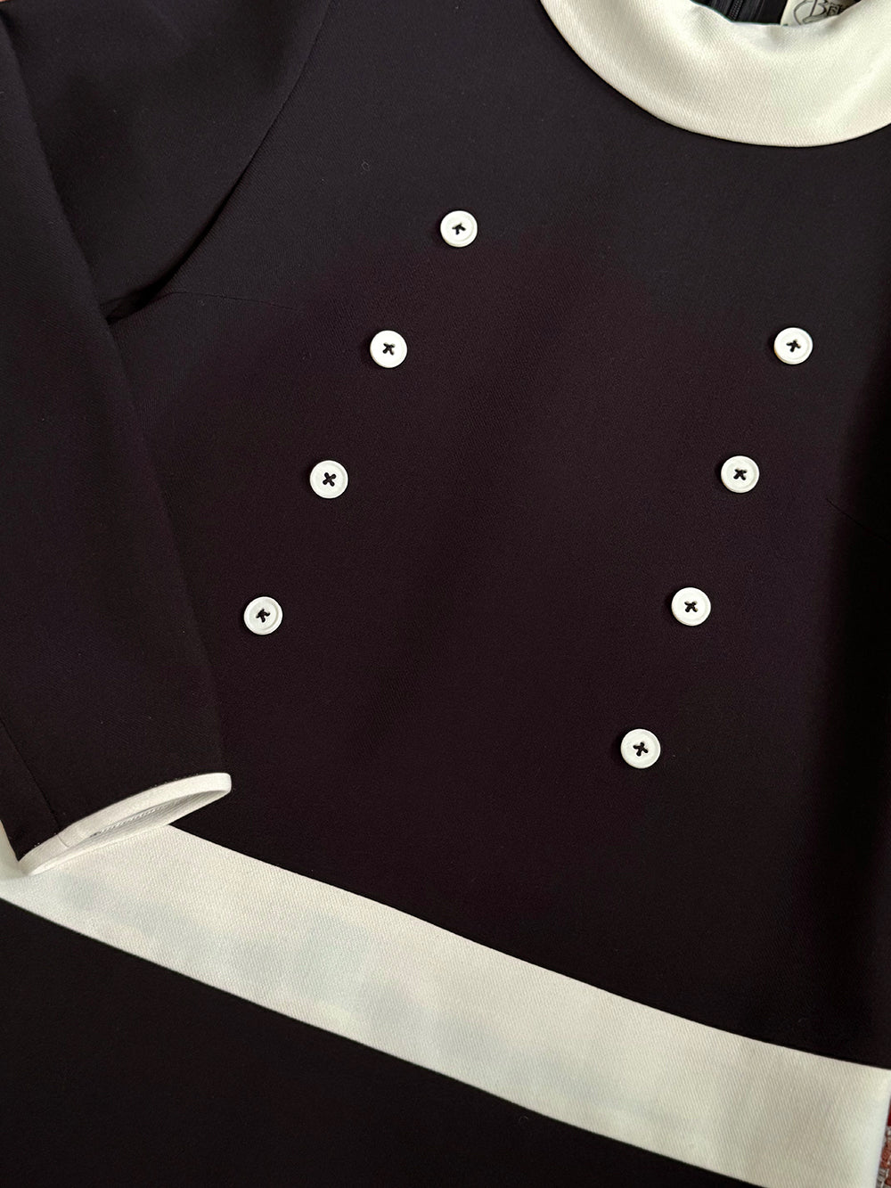 1960s｜Black and White Mod Mini Dress