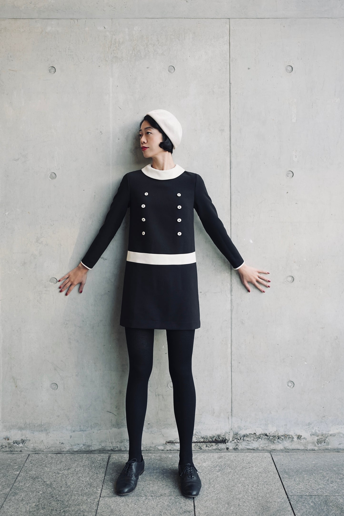 1960s｜Black and White Mod Mini Dress