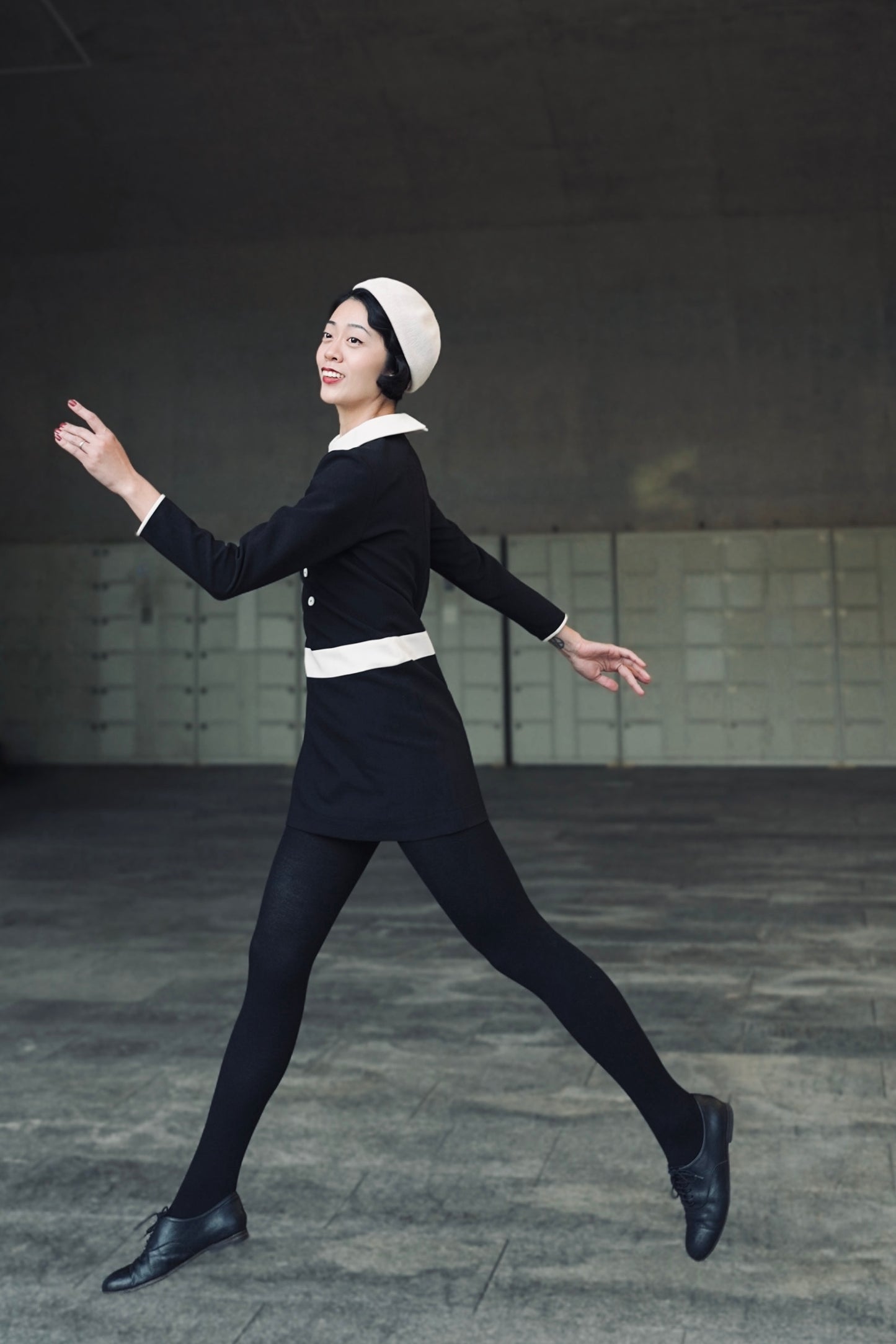 1960s｜Black and White Mod Mini Dress