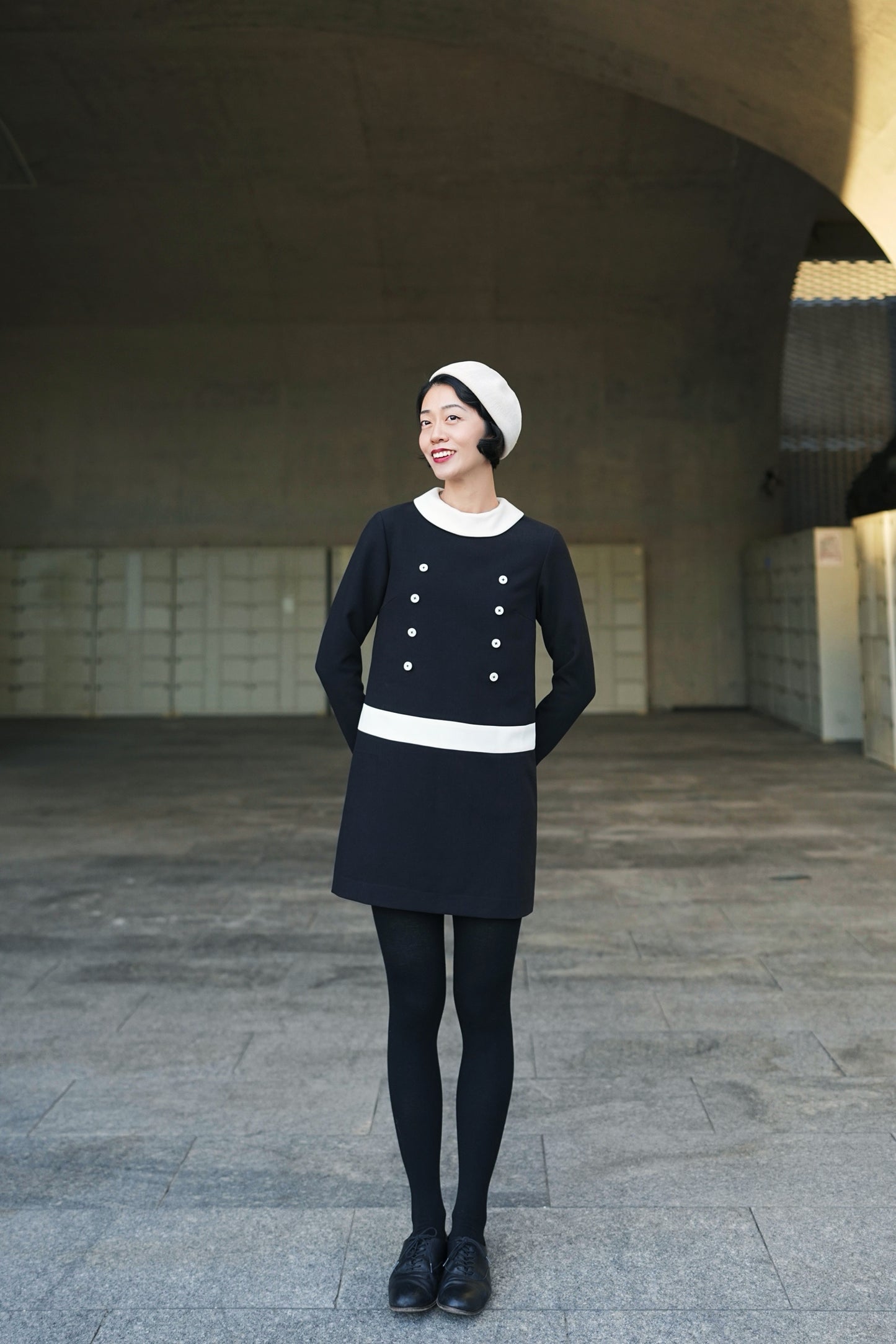 1960s｜Black and White Mod Mini Dress