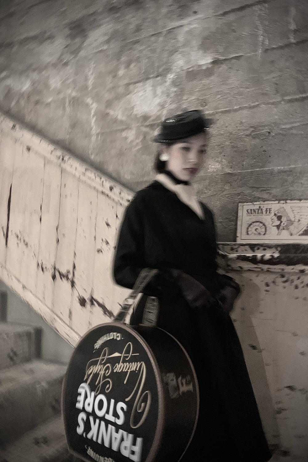 1950s｜Classic Trench Coat Dress｜ Black&White