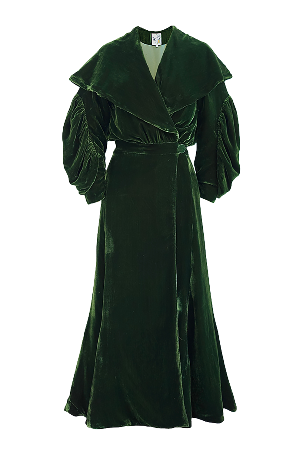 1920s｜A stunning pleated velvet padded Opera Coat