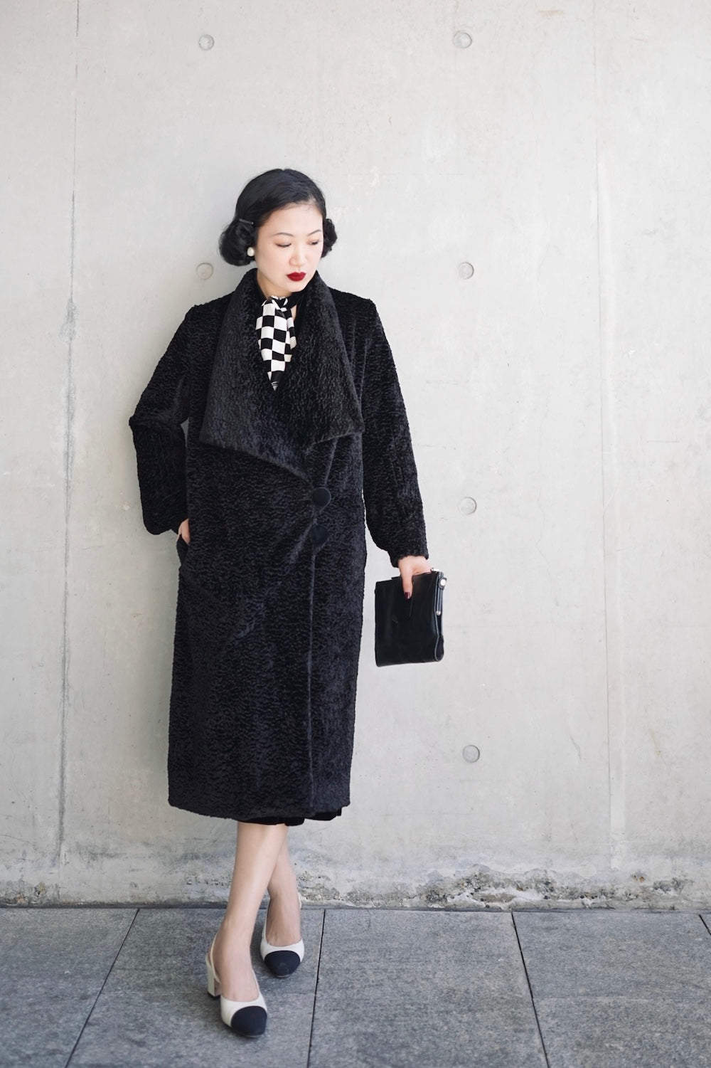 1930s｜Checkered Velvet Jacket