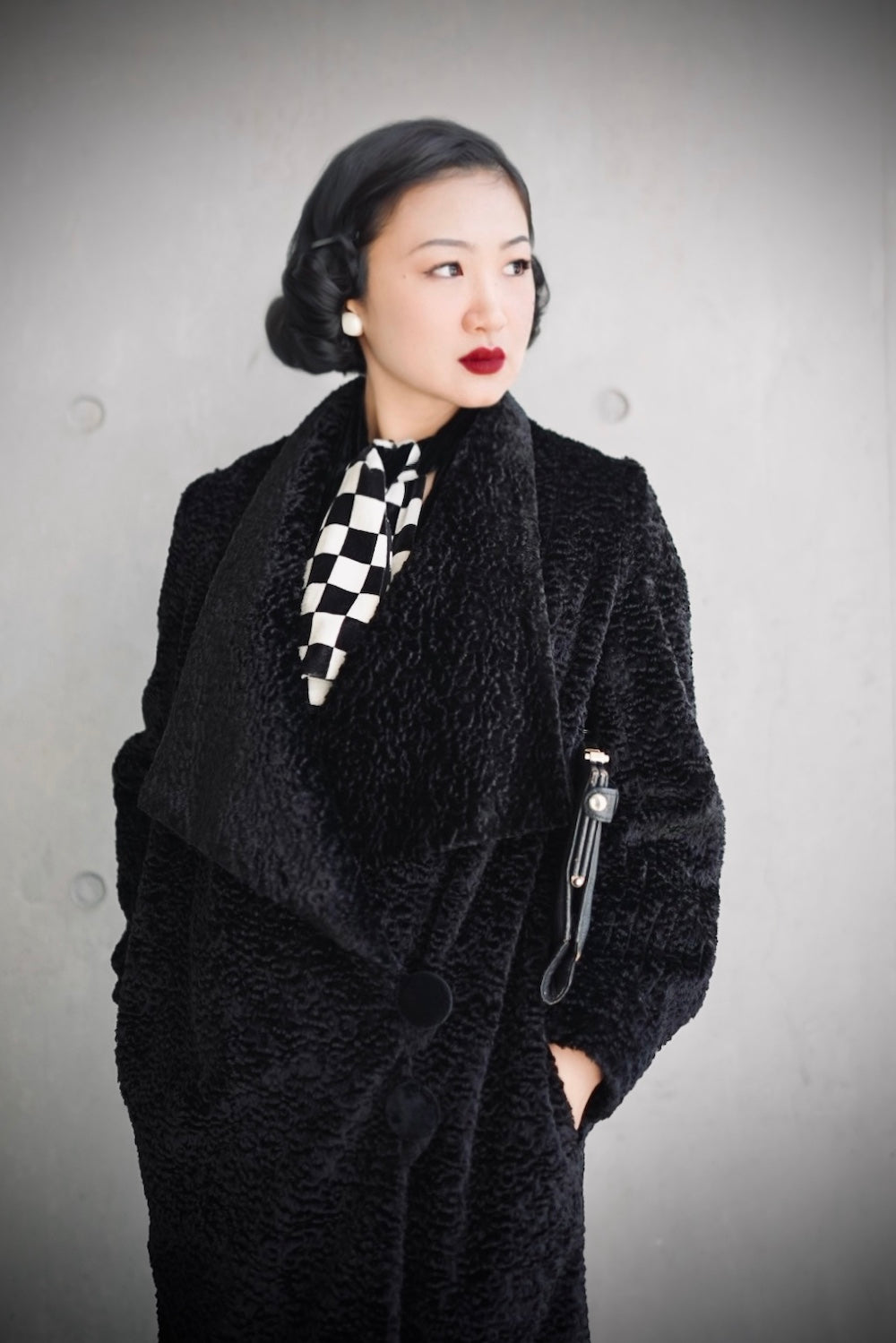 1930s｜Checkered Velvet Jacket